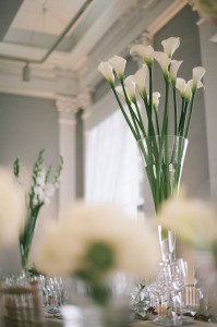 Arum lily tall vase ICA Carlton House Terrace wedding London