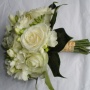 white rose and freesia bouquet
